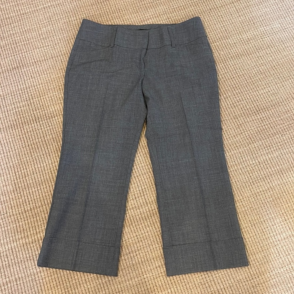 Express Design Studio Women’s Editor Cropped Dress Pants gray grey Size 10